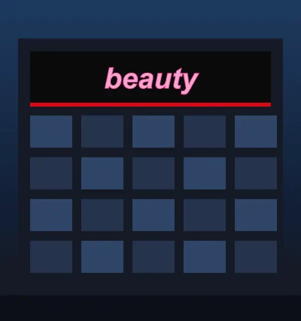 Witryna i szyld salonu beauty